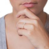 Applepear Handcrafted Jewelry - Baton Ring - Rose Gold & Mint