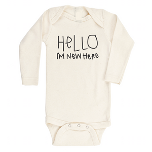 Tenth & Pine - Hello Im New Here Long Sleeve Onesie