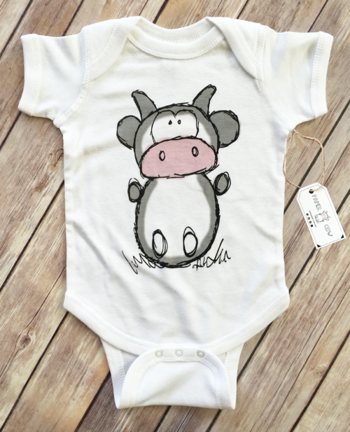 Paper Cow  - Betsy Cow White Bodysuit