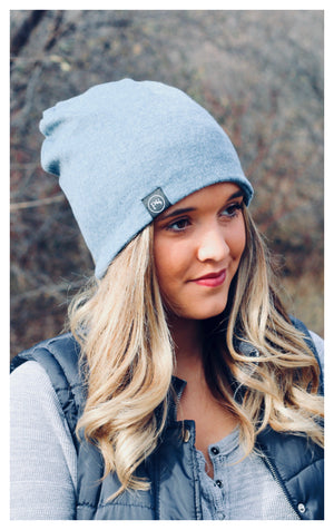 Pretty Simple - Blue Peek-a-Boo Beanie