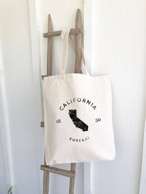 Indigo Tangerine - State Badge and Motto Canvas Tote