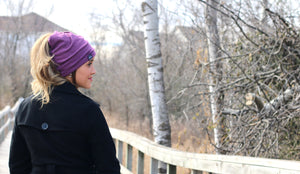 Pretty Simple - Plum Peek-a-Boo Beanie